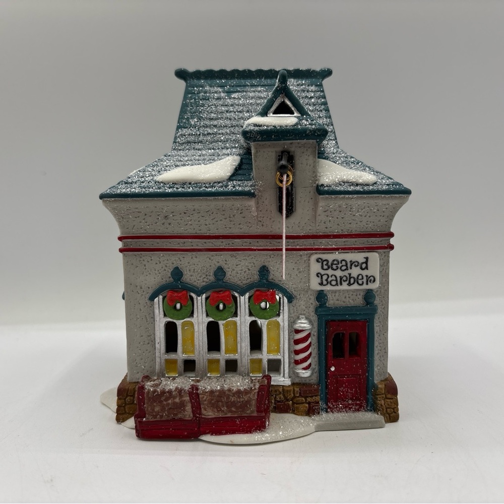 Department 56 1994 HVC North Pole Seriesโ Beard Barber Shop 5634-0 Vintage
